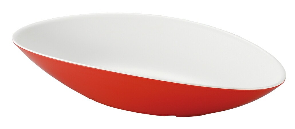 （まとめ買い）2TONE（ツートーン） オーバルボウル 赤 CH-15R [x3]