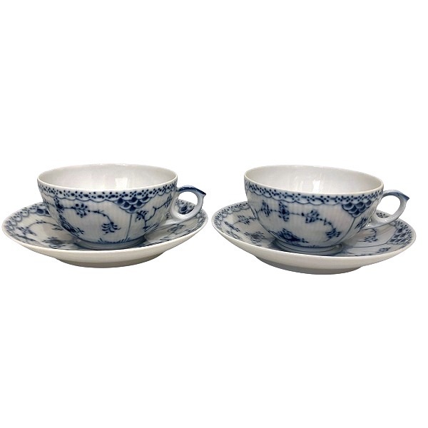 ロイヤルコペンハーゲン ブルーフルーテッド ハーフレース ティーカップ＆ソーサー 【中古】 15,851円