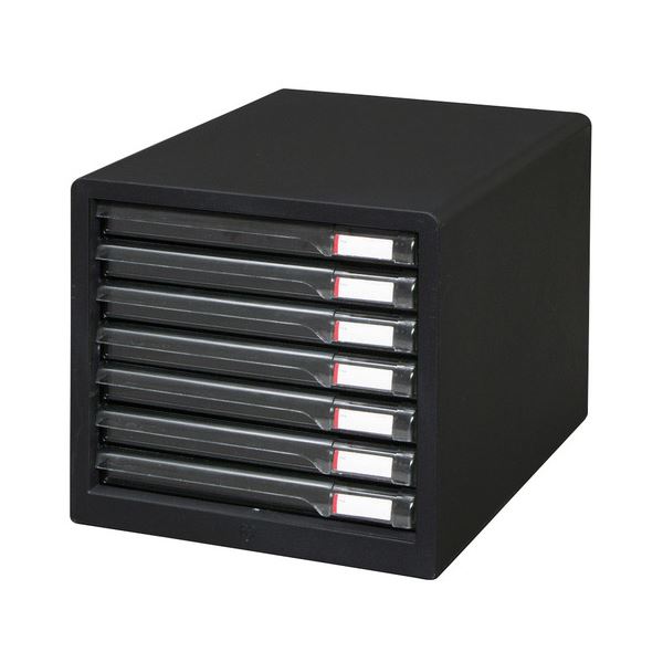 （まとめ） アイリスオーヤマ レターケース A4 スリム7段 L-7SRダークグレー 1台 (×2セット)