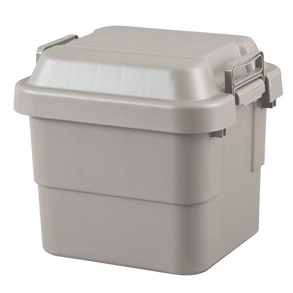 収納ボックス/ツールボックス 30L 幅40cm 耐荷重100kg 日本製 取っ手 ロック付き TC-30GY 玄関 ベランダ ガレージ