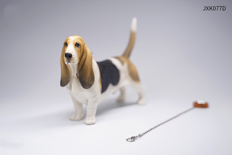 JXK 1/6 サイズ バセットハウンド 可愛い 犬 動物 シベリア リアル フィギュア 樹脂 プラモデル プレミアム 大人のおもちゃ オリジナル スタチュー 犬好き