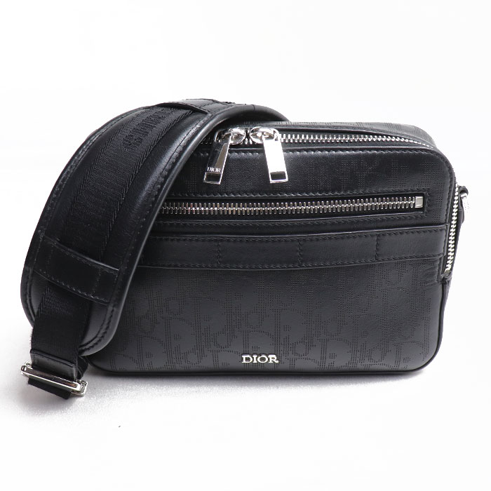 Christian Dior クリスチャンディオール Safari メッセンジャーバッグ ショルダーバッグ オブリーク ブラック 1ESPO206VPI_H03E メンズ 中古