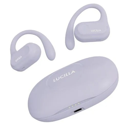 LUCILLA TWSOP02LD フルワイヤレスイヤホン オープンイヤータイプ 左右分離 Bluetooth対応 IPX4防水 ラベンダー