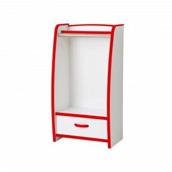知育家具 EVAキッズシリーズ ハンガーラック 幅48cm HRJ-48H　R/レッド