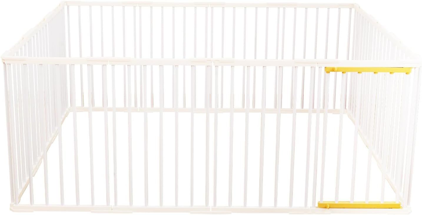 ペットサークル 犬 サークルケージ 犬ゲージ 犬ケージDIY 12枚 16枚 接続式 簡単組み立て 工具不要 折りたたみ 犬用 多頭 広げる (白い14枚) 6,330円