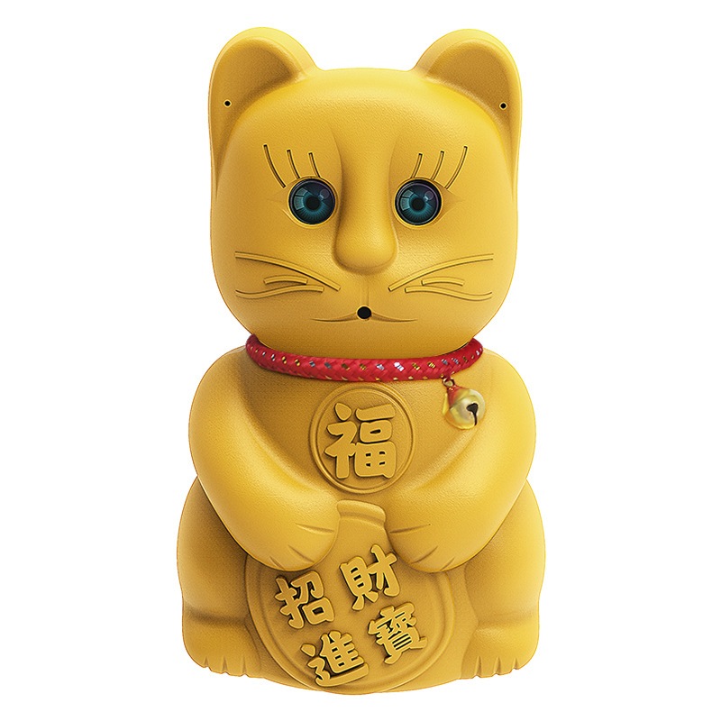 360度パノラマワイヤレスWiFi監視カメラ招き猫飾りモニター