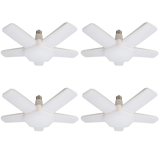 4個入り LEDガレージライト LEDペンダントライト シーリングライト5灯式 角度調節可能 省エネ 駐車場 倉庫 ジムなどに対応 作業灯 折りたたみ 変形可能