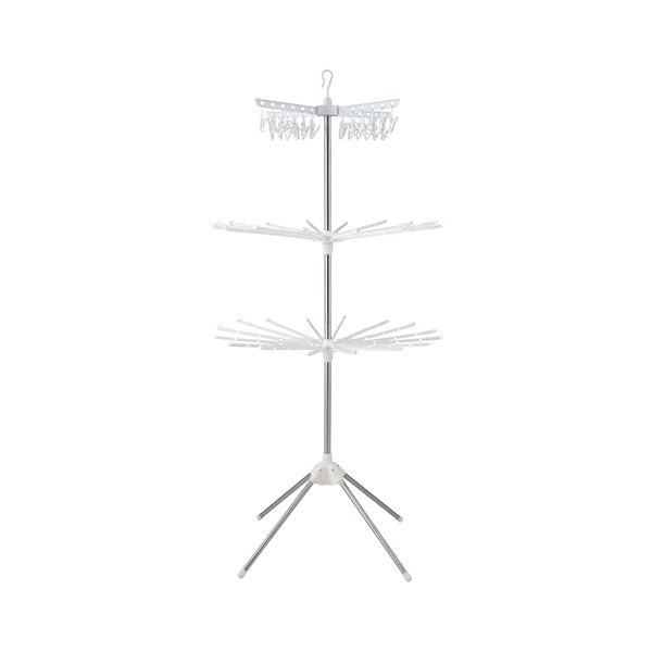 （まとめ）天馬 ポーリッシュ組立式スタンド物干しパラソル型3段 PS-10K 1台[x2セット] 10,122円