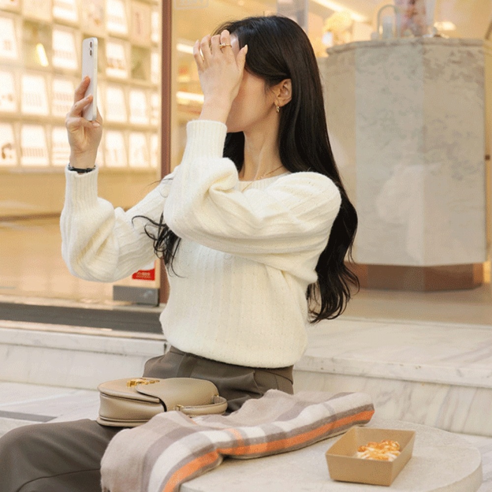 クリック＆ファニーランディスキャッシュパールニット