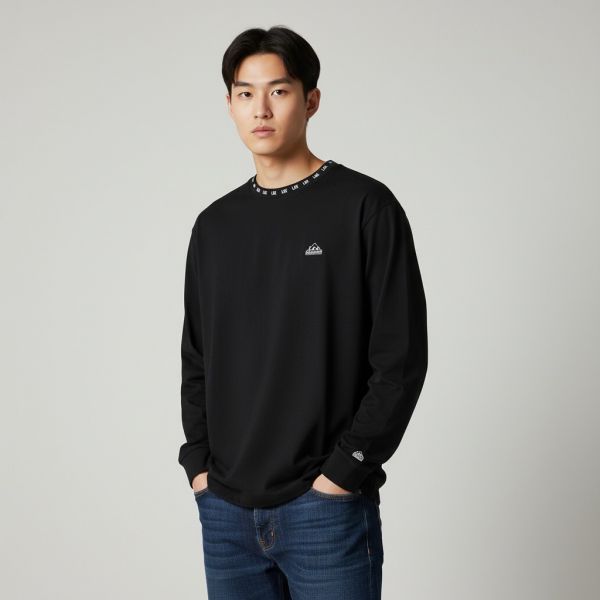 Basic Long-Sleeve T-Shirt Black
