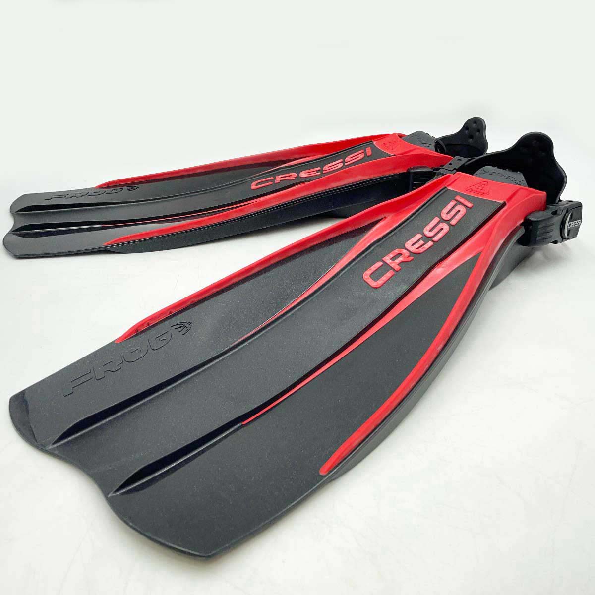 【中古・未使用品】CRESSI クレッシー FROG フロッグ フィン 22.5-24.5cm ブラック レッド ダイビング 8,245円