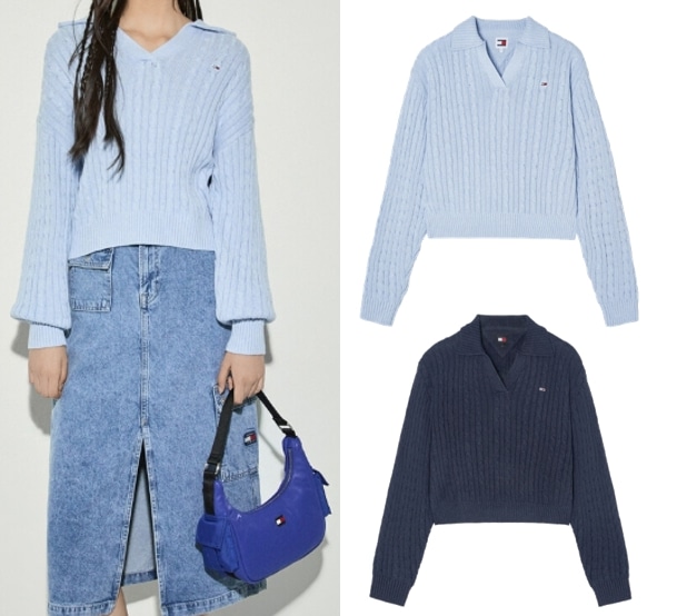 Womens Cropped Cable Knit (T32E7KTO42TWT1)