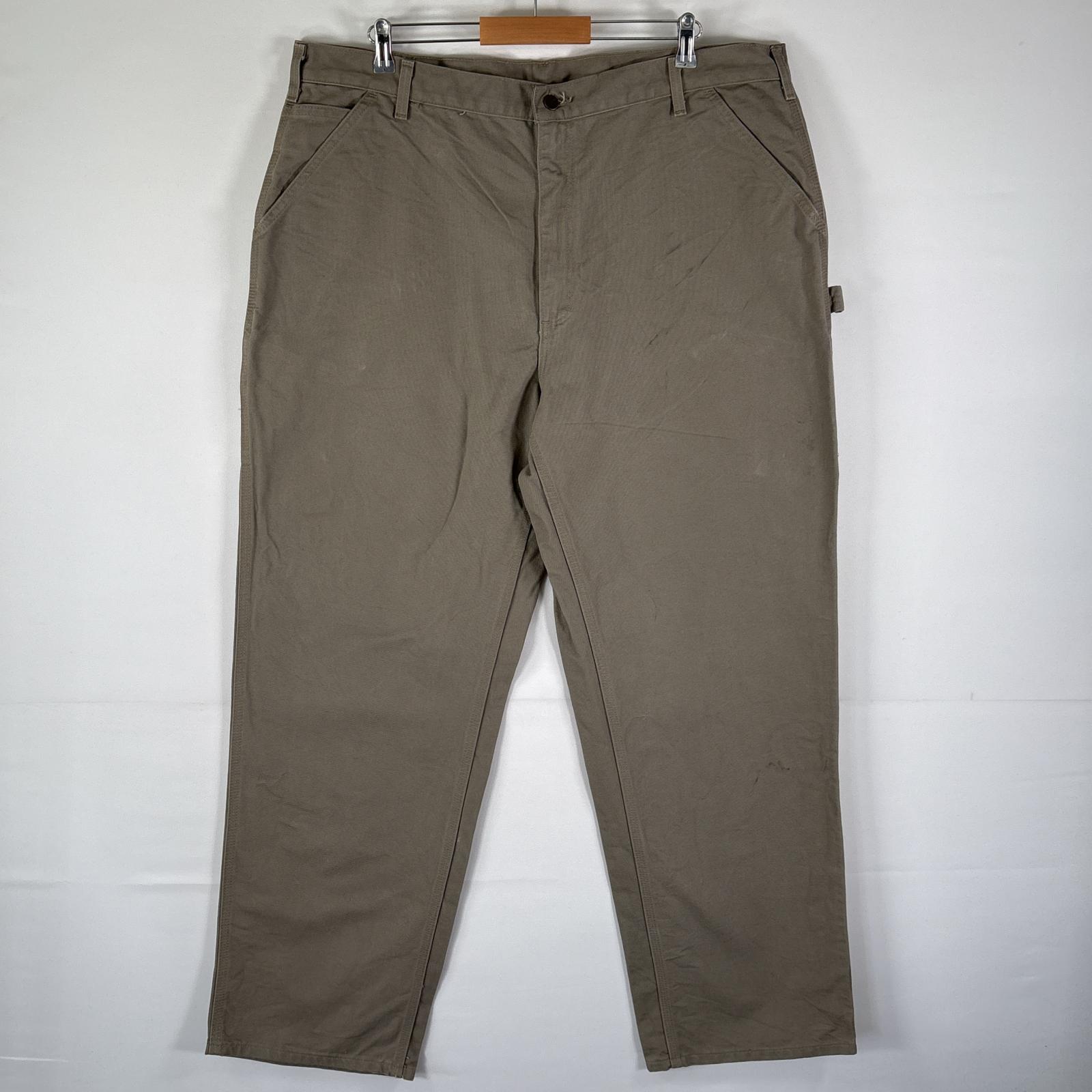 古着 ワークパンツ ダック地 ペインター 作業着 ハンマーフック ジップ ボタンフライ w42 L34 グレー メンズ 7,150円