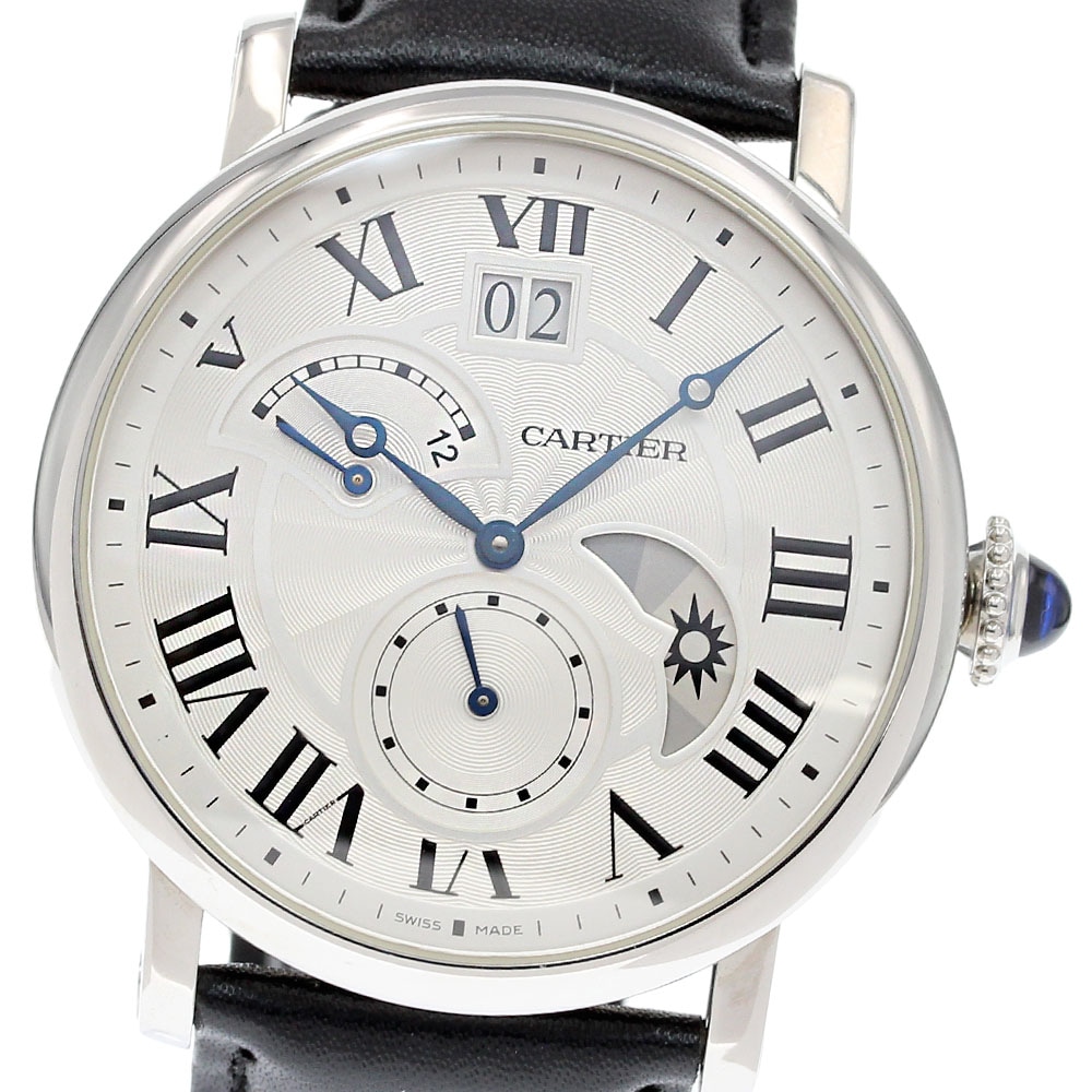 カルティエ CARTIER W1556368 ロトンド ドゥ カルティエ グランドデイト レトログラード 自動巻き メンズ 良品 _820836【中古】