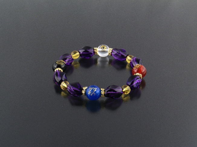 四神守護アメジストブレス 白水晶 黄水晶 アメジスト オニキス 赤メノウ 青メノウ 浄化 種類 相性 運気 エネルギー スピリチュアル チャクラ 人気 パワー クリスタル シト