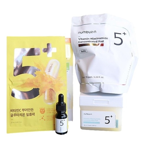 5番 白玉グルタチオンＣフィルムパッドアワーズ企画（+詰め替え70枚,アンプル7mL,パック1枚）