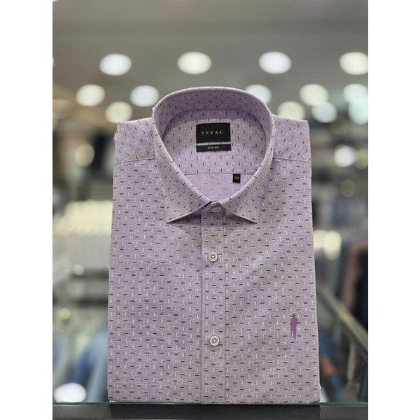 綿混紡カチオン プリント スリムフィットシャツ YJ1FBS926PP (P003722390)