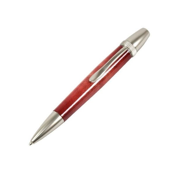 日本製 Air Brush Wood Pen キャンディカラー ボールペン（ギター塗装）パーカータイプ/芯：0.7mmRed/カーリーメイプル