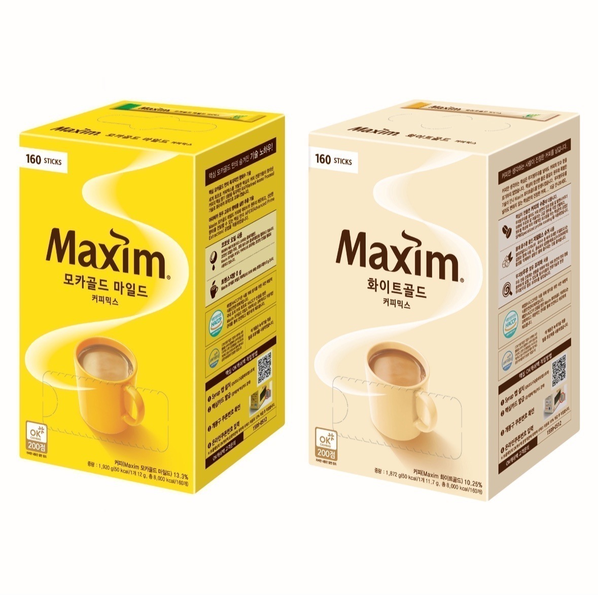 マキシム ホワイトゴールド コーヒーミックス 11.7g 160p + モカゴールドマイルド 12g 160p韓国飲料 コーヒーミックス コーヒー豆 韓国スティックコーヒー 韓国食品 インスタントコー 6,387円