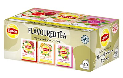 他サイト： リプトン紅茶 フレーバーティーアソート 3種(アップル・ピーチ&マンゴー・ミックスベリー) ティーバッグ×60袋の商品画像