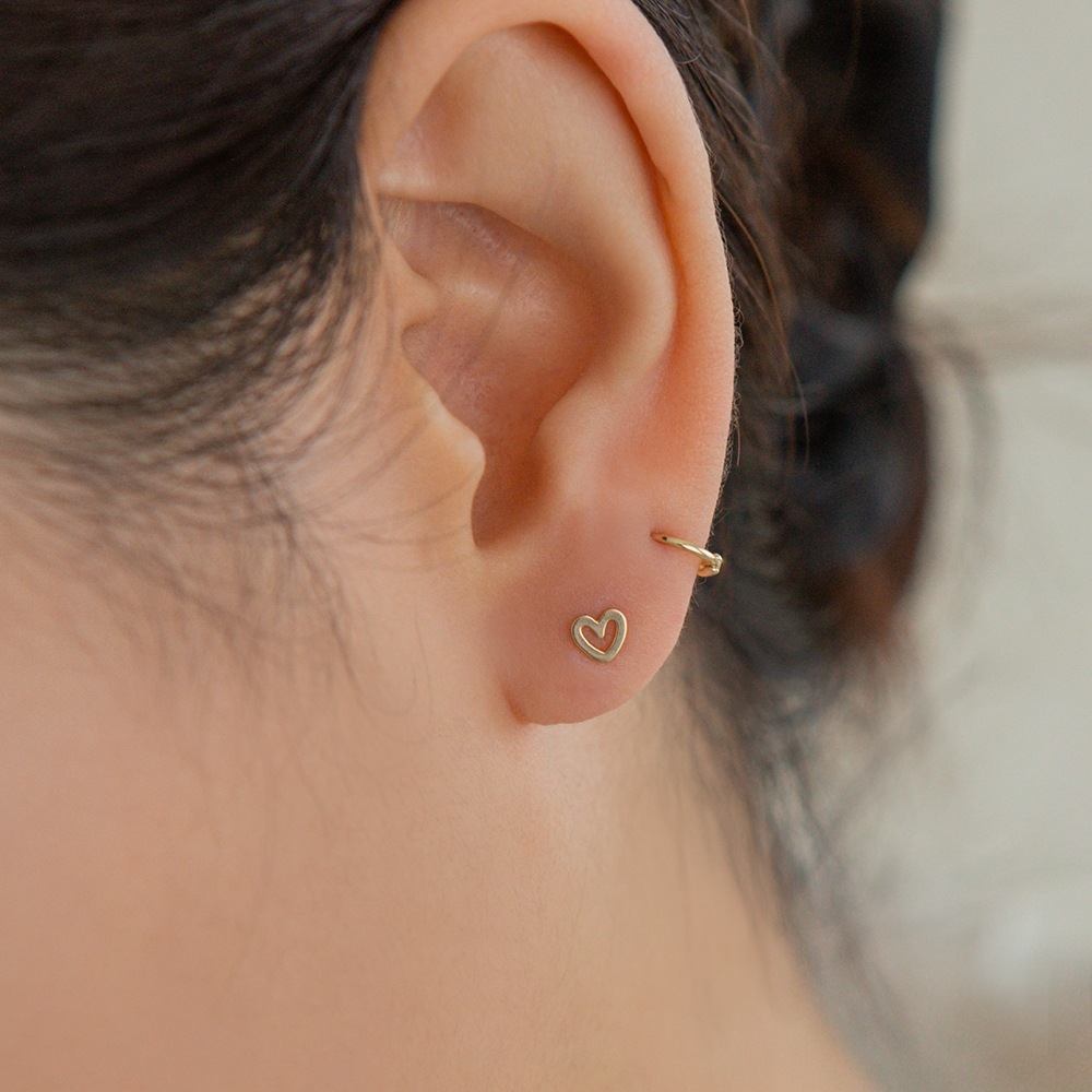 LUNNE 14k ラブリーハートピアス (14k ゴールド) S12