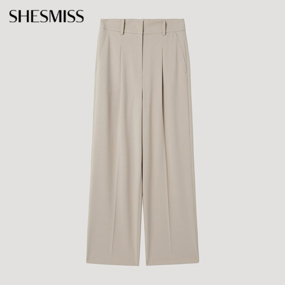 (シーズミス) ワンタックセットアップストレートパンツ_SWSSLP12010_BE