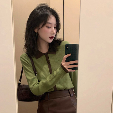 襟付きカーディガン トップス カーディガン 袖あり 長袖 襟付き 前開き かわいい 大人可愛い きれいめ シンプル カジュアル 大人 上品 おしゃれ お洒落 レトロ 大人可愛い 大人女子 こなれ感