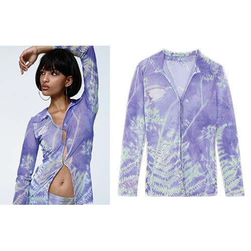 アリアブラウス_BLUE/韓国の人気ブランド 韓国人気ファッション 韓国ファッションスタイル 2023年新作 かわいいファッション