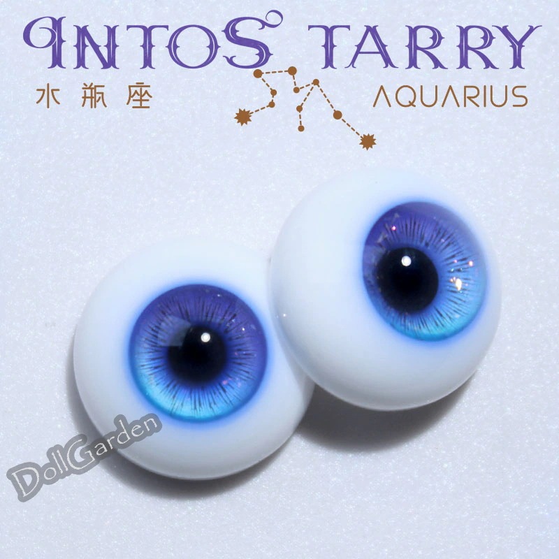 BJD ドールアイ レジンアイ 『みずがめ座 Aquarius』 樹脂アイ ブルー系 球体関節人形用樹脂眼 12mm/14mm/16mm/18mmサイズ