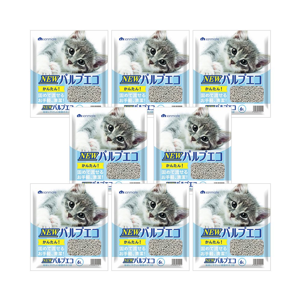猫砂　サンメイト　ＮＥＷパルプエコ　６ＬX８袋　お一人様１点限り　ＣＲＣ30―14―20―10―00
