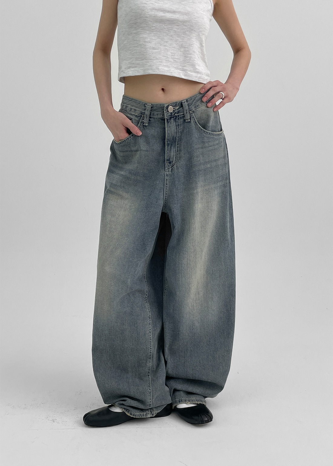 ティコッチサマーワイドデニムパンツ