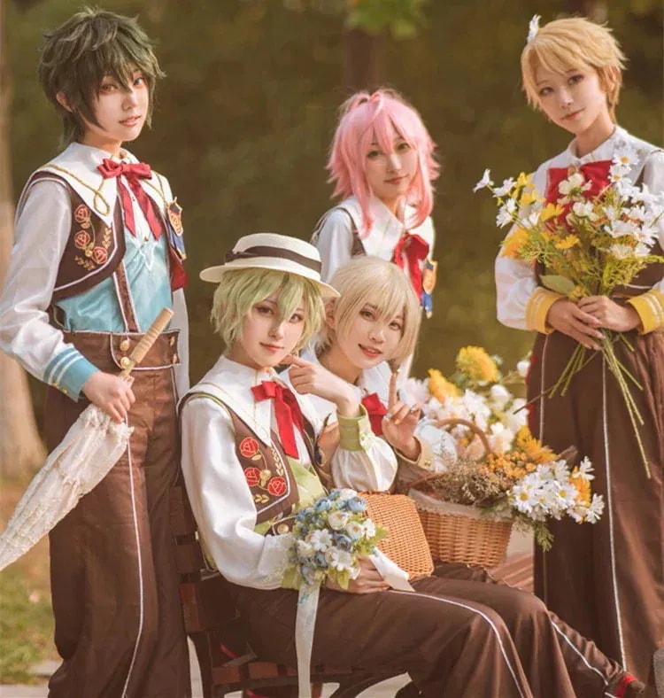 嵐 巴日和 あんさんぶるスターズ 白鳥藍良 コスプレ衣装 Pretty5 鳴上 影片みか コスチューム期間限定30％ Mission 姫宮桃李パーティーイベント用品コスプレ変装仮装