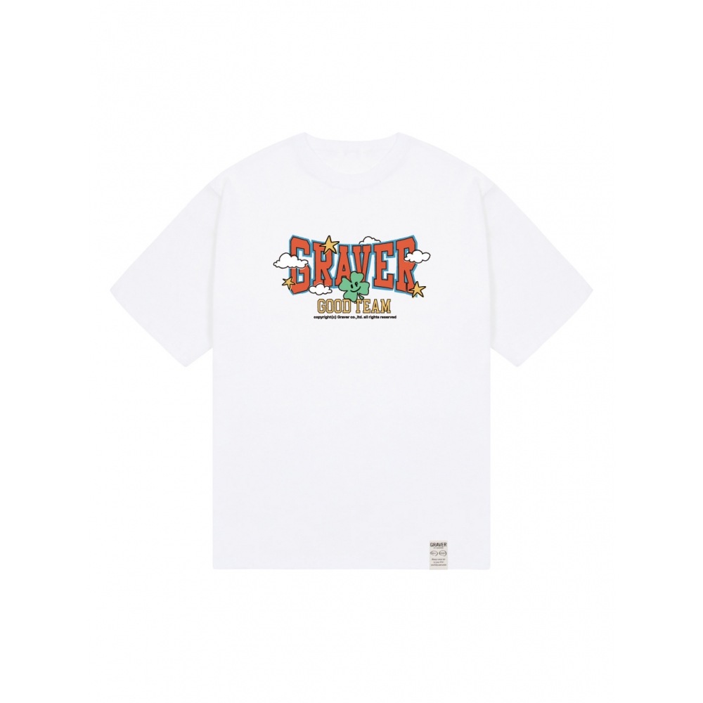 グラバーグッドチームショートスリーブ T シャツホワイト