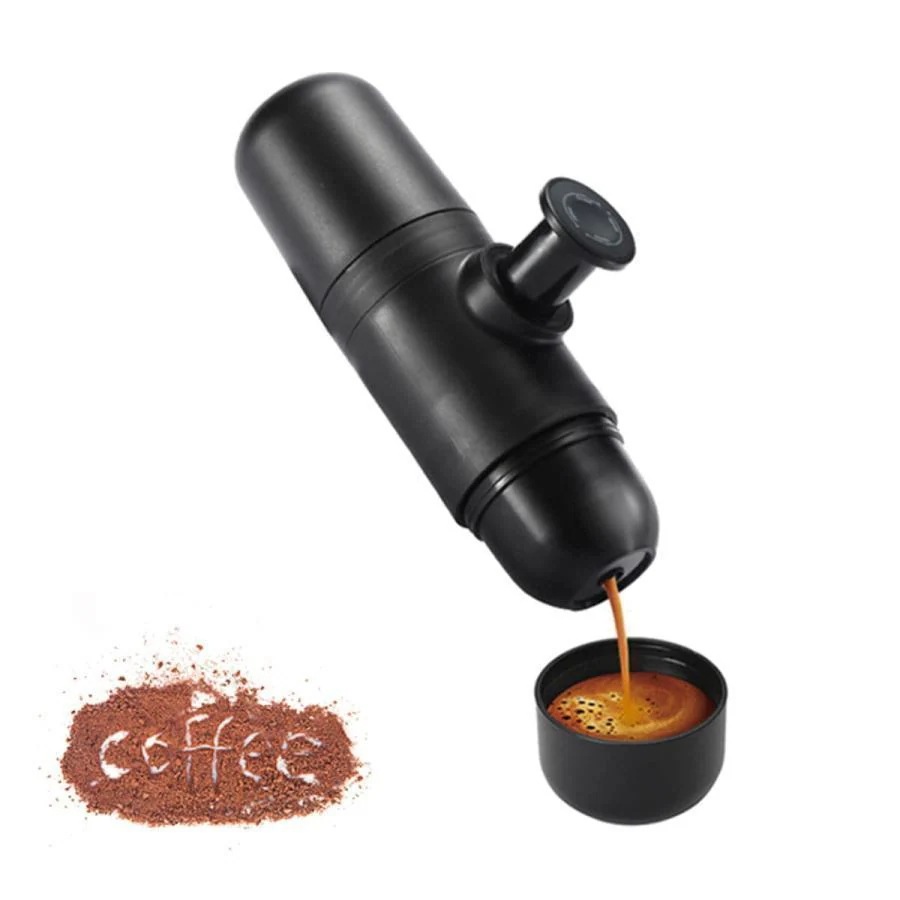 ミニコーヒーメーカー 出張 小型電気不要 旅行 キャンプに適用 エスプレッソマシンポータブル手動でプッシュ式