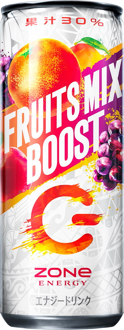 他サイト： ZONe(ゾーン) ENERGY FRUITSMIX BOOST + GRAPE エナジードリンク 炭酸飲料 240ml缶×30本の商品画像