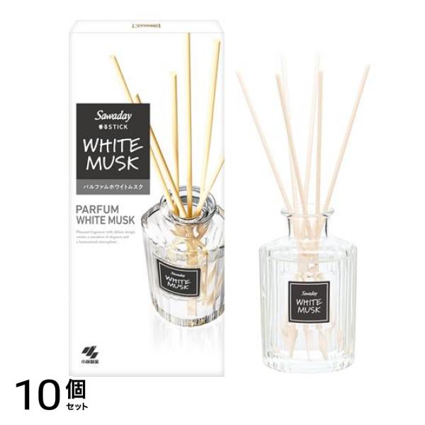サワデー Sawaday香るStick パルファムホワイトムスク 本体 70mL 10個セット