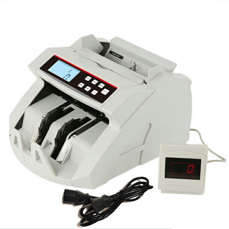 コンセント式マネーカウンター 別カウンター付き Bill Counter LCDディスプレー 日本語操作パネル 白/黒 日本語表記 紙幣計数機 紙幣カウンター お札カウンター