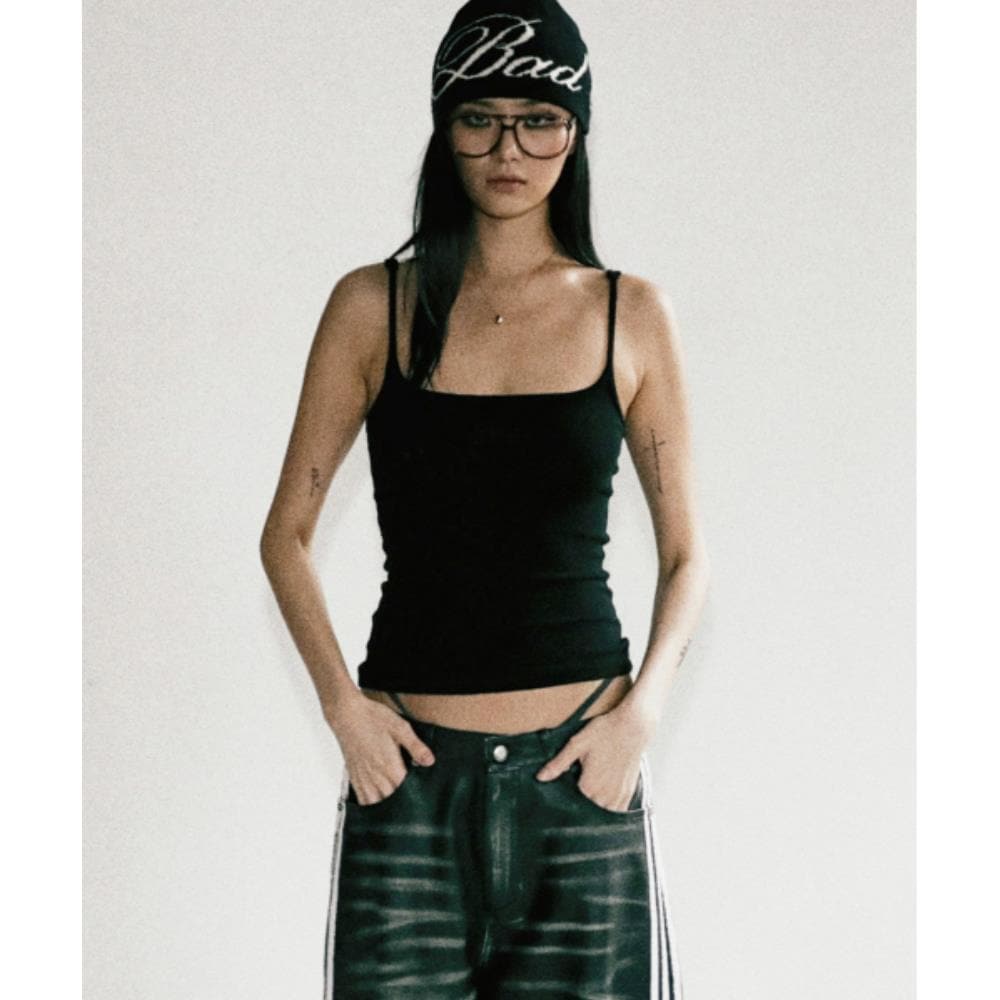 BADBLOOD Beyond Soft Cami Tank Black w-tnk24-071