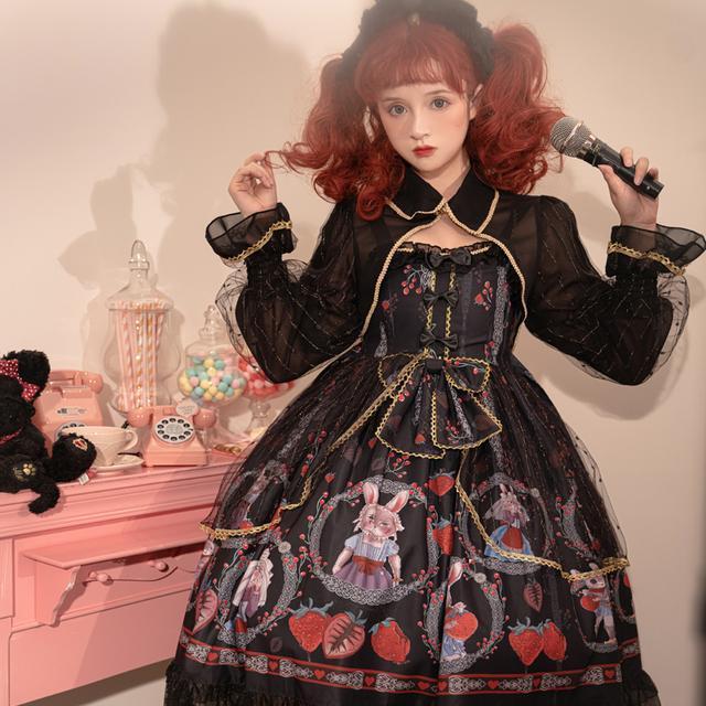 ドレス オリジナルデザインロリータフォレストゴシックダーク系jskキャミソールワンピース女ハロウィンクリスマスパーティー仮装30%までに制限