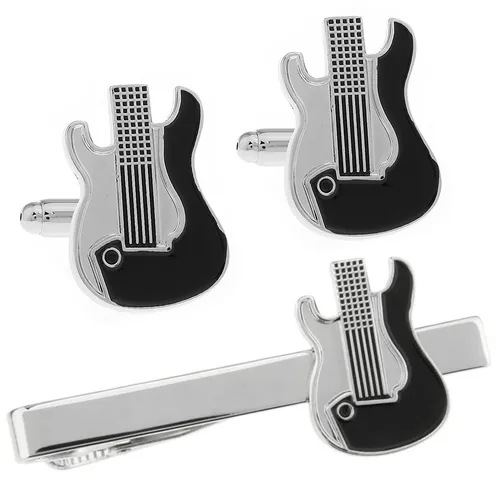 ギターフェイス カフス＆タイピンセット カフスボタン ネクタイピン