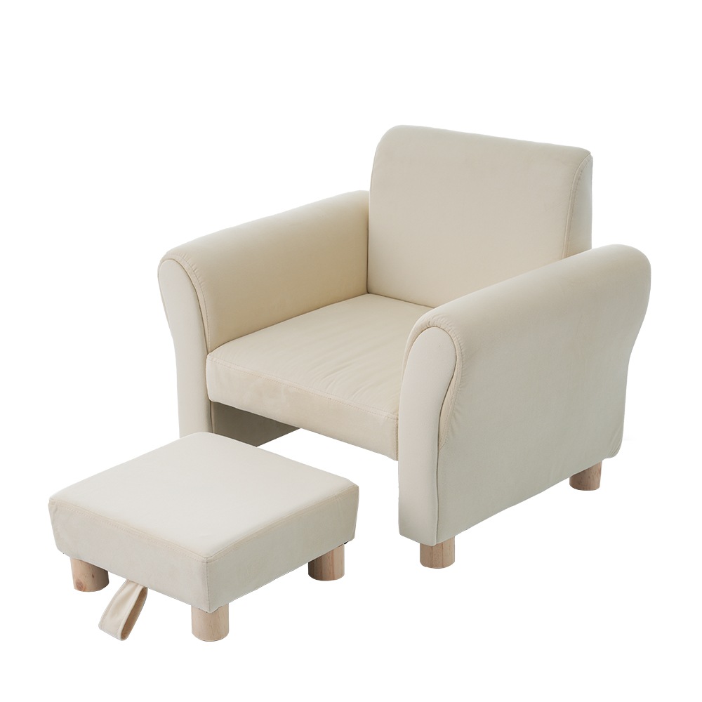 ソファー キッズ 1人掛け ソファ オットマン付き 木脚 ローソファー ミニソファ ローチェア コンパクト 小型 パーソナル 椅子 座椅子 ペット 子供用 キッズチェア ミニチェア 誕生日 出産 ギ