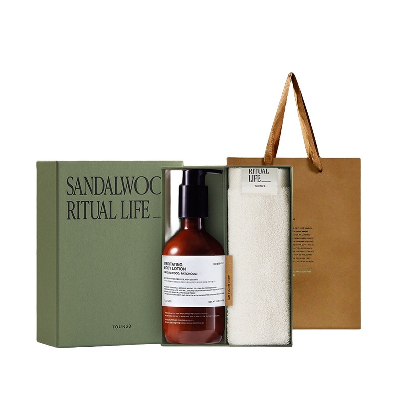 トーン28回想アロマティックボディローション+ 100％オーガニックオーガニックコットンタオル2種セット+ギフト用ショッピングバッグ1個無料 5,205円