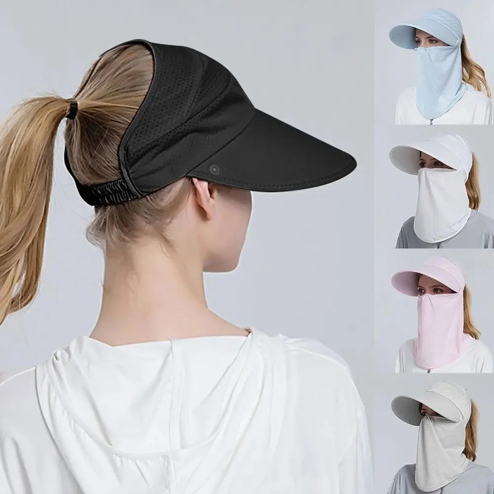 女性用フェイスプロテクションハット,ワーカーネックプロテクション,サンバイザー,サイクリングベール,アンチUV,空のトップキャップ,夏の日焼け止め,屋外,女性用 - 20000