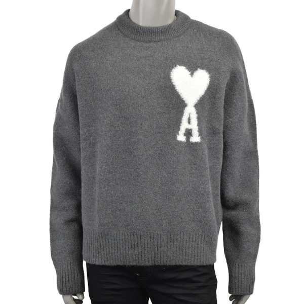 AMI Alexandre Mattiussi アミ アレクサンドロ マテュッシ OFF WHITE ADC SWEATER/アルパカブレンド ビッグロゴ セーター ニット/UKS025 KN0032