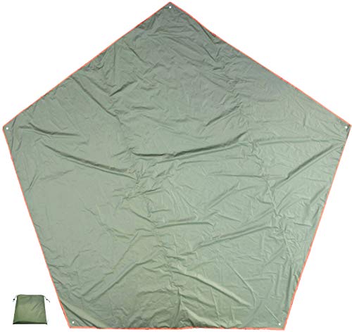 iBeamed ５角形 グランドシート ペンタゴンタープ キャンプ フットプリント (グリーン １