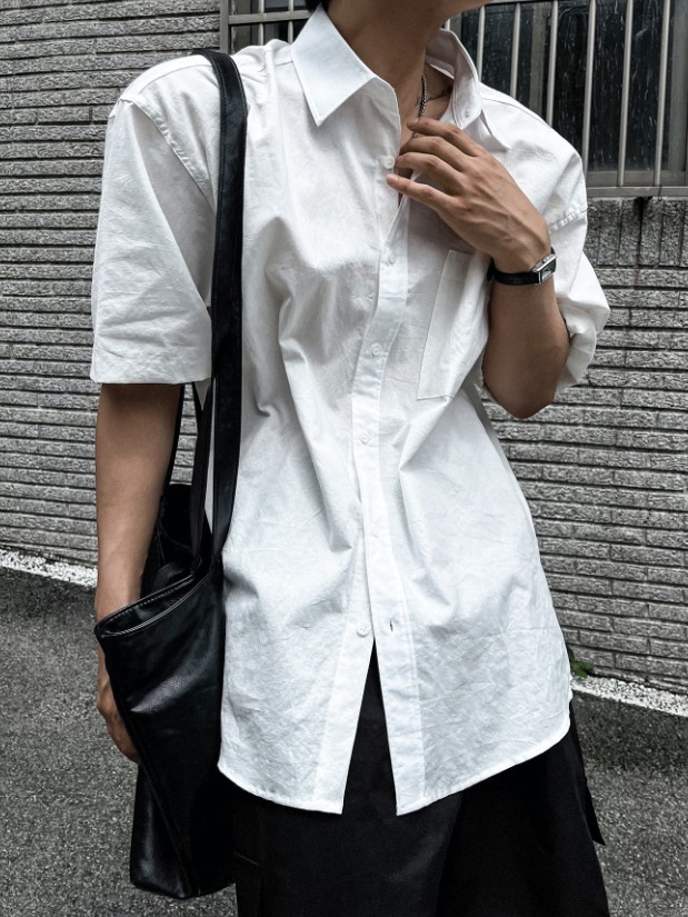 [COSYHARU公式] Linen Short Sleeve Shirt