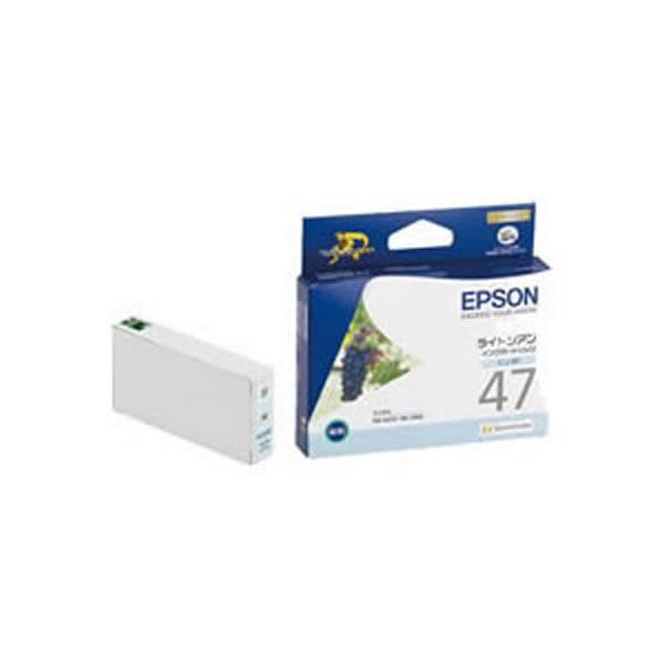 (業務用5セット)(純正品) EPSON エプソン インクカートリッジ/トナーカートリッジ (ICLC47 LC ライトシアン) ×5セット の商品写真