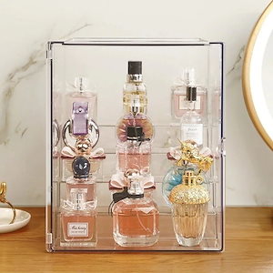 ピルケース&香水入れ Qoo10] 香水収納ボックス展示ケーススキンケアボッ