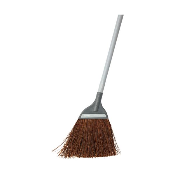 （まとめ） アズマ工業赤シダほうき 短柄 AZB153 1本 [x10セット]