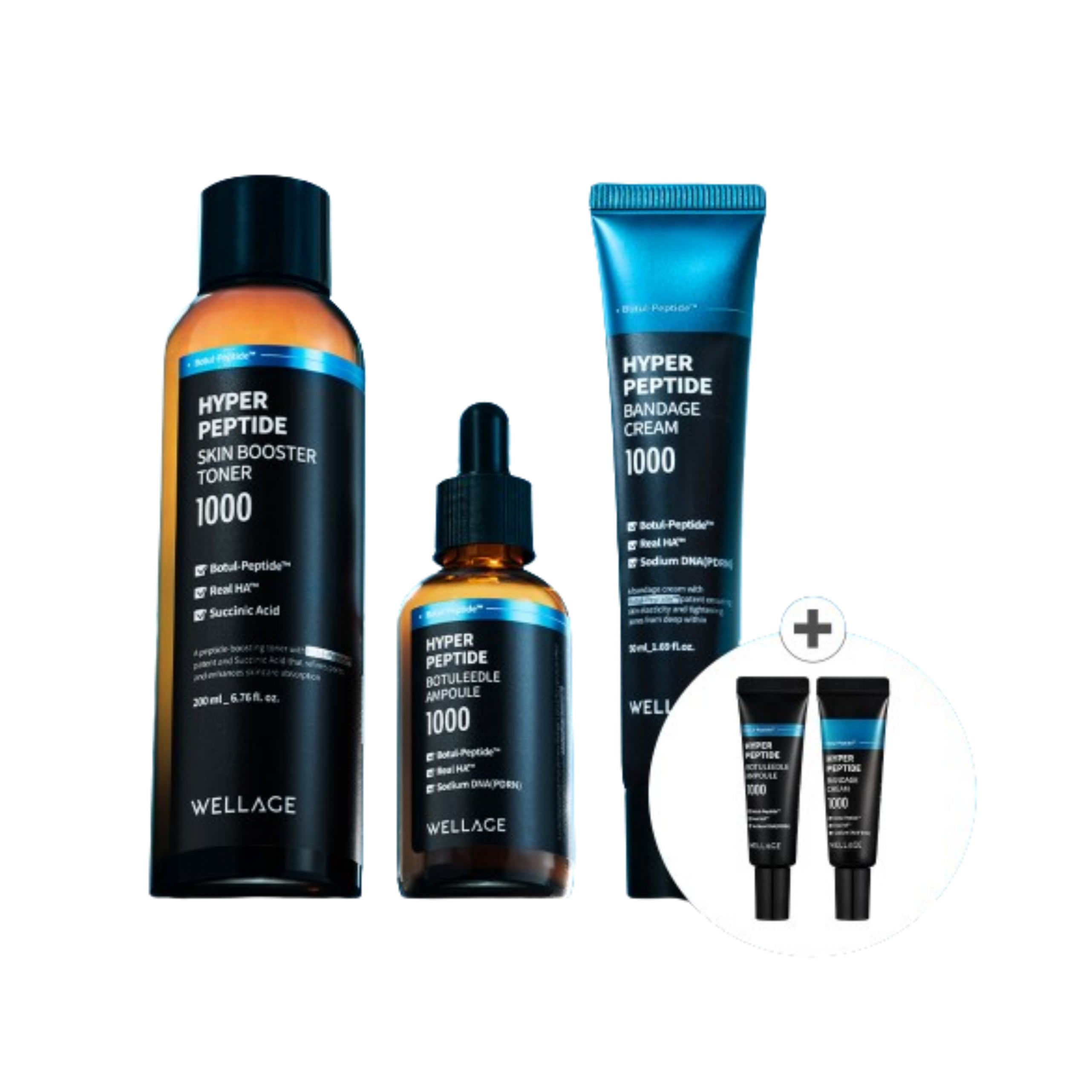 [24SS/New] (24年8月1日発売)ハイパーペプチド スキンブースター トナー200ml+ボツリドル アンプル 50ml+バンデージ クリーム 50ml (+アンプルクリーム2種贈呈)